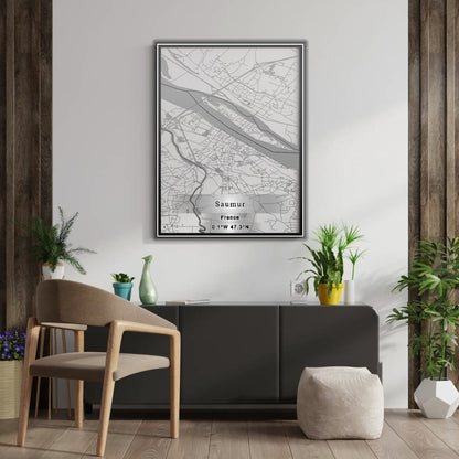 ROAD MAP OF SAUMUR, FRANCE BY MAPBAKES