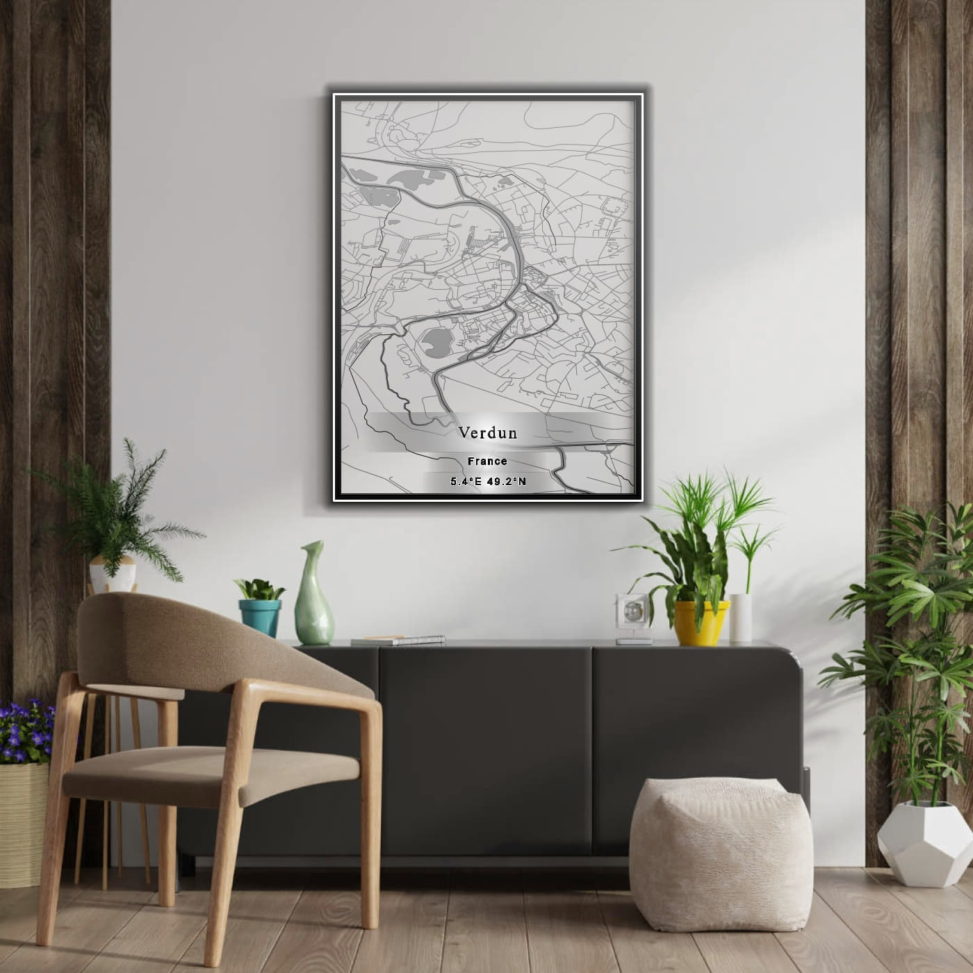 ROAD MAP OF VERDUN, FRANCE BY MAPBAKES