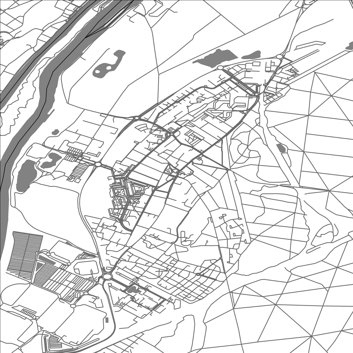 ROAD MAP OF ACHERES, FRANCE BY MAPBAKES