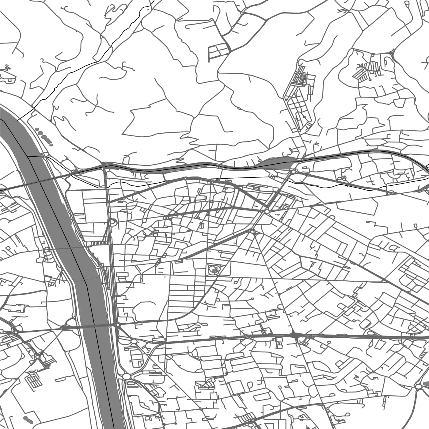 ROAD MAP OF AGEN, FRANCE BY MAPBAKES