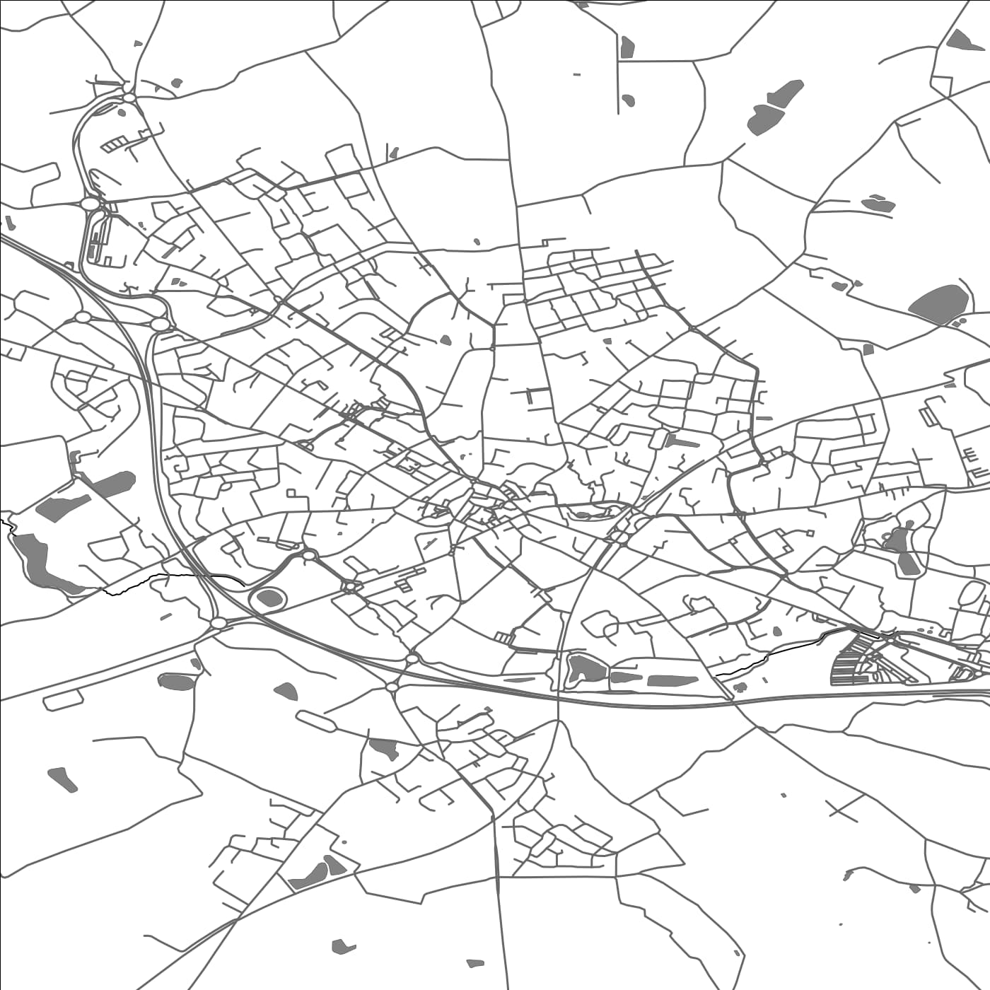 ROAD MAP OF AIZENAY, FRANCE BY MAPBAKES