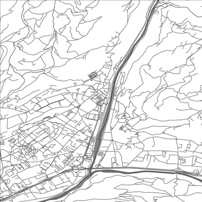 ROAD MAP OF ALBERTVILLE, FRANCE BY MAPBAKES