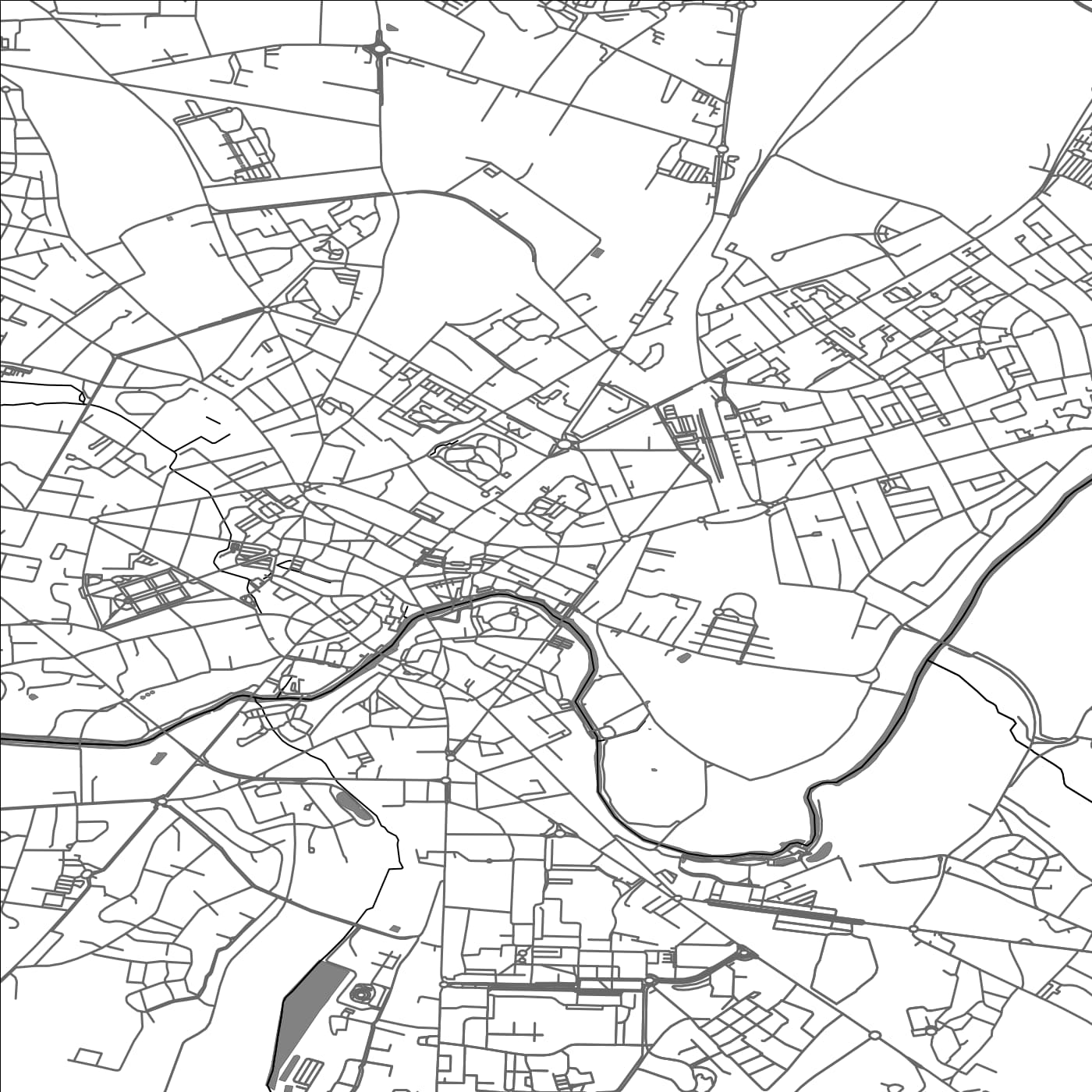 ROAD MAP OF ALENCON, FRANCE BY MAPBAKES