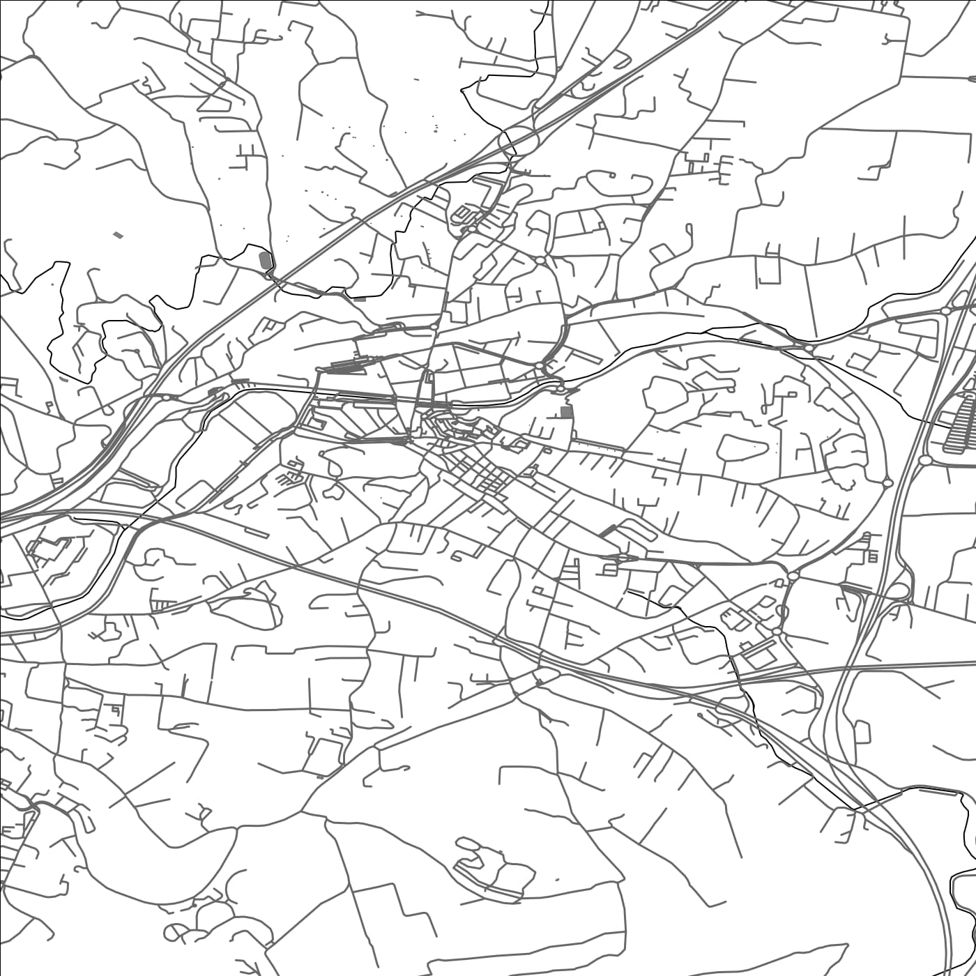 ROAD MAP OF AUBAGNE, FRANCE BY MAPBAKES