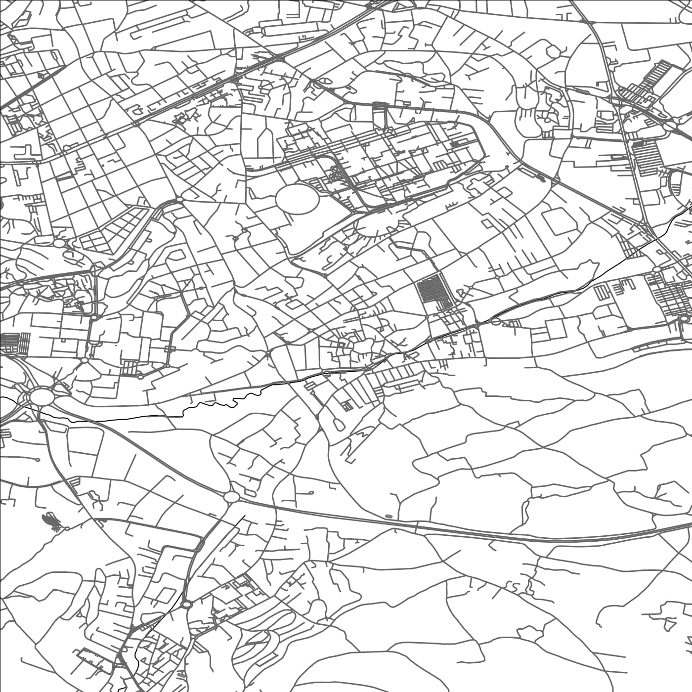 ROAD MAP OF AUBIERE, FRANCE BY MAPBAKES