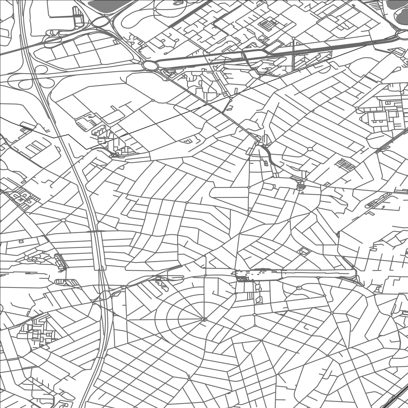 ROAD MAP OF AULNAY-SOUS-BOIS, FRANCE BY MAPBAKES