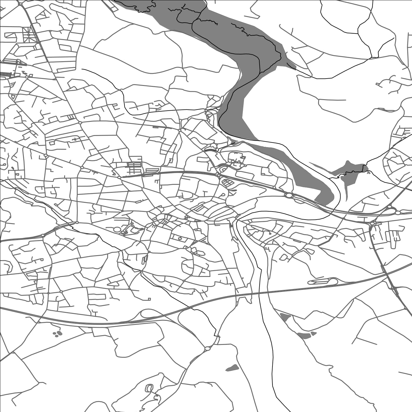 ROAD MAP OF AURAY, FRANCE BY MAPBAKES