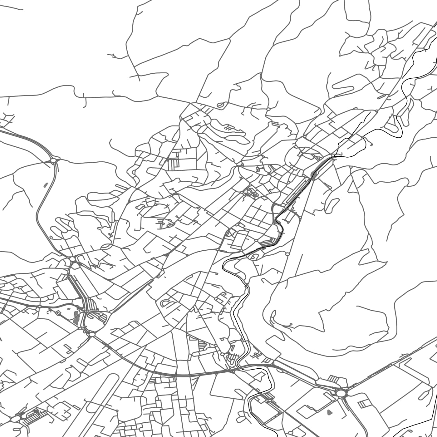 ROAD MAP OF AURILLAC, FRANCE BY MAPBAKES