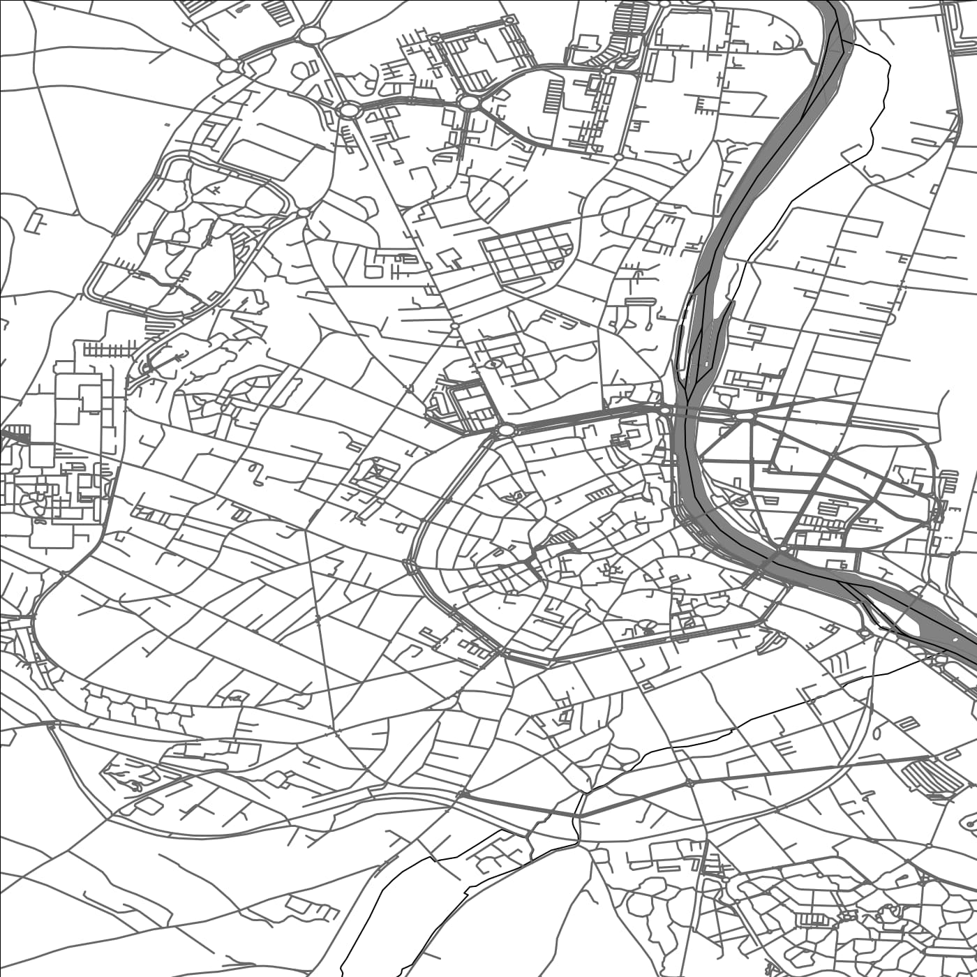 ROAD MAP OF AUXERRE, FRANCE BY MAPBAKES