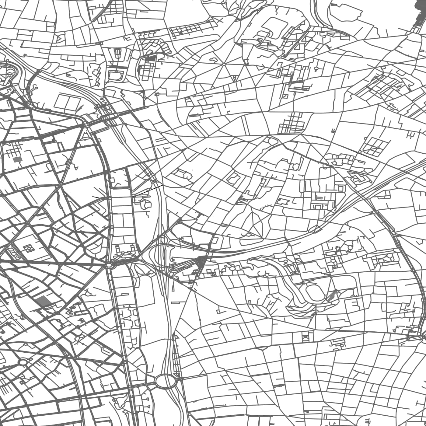 ROAD MAP OF BAGNOLET, FRANCE BY MAPBAKES