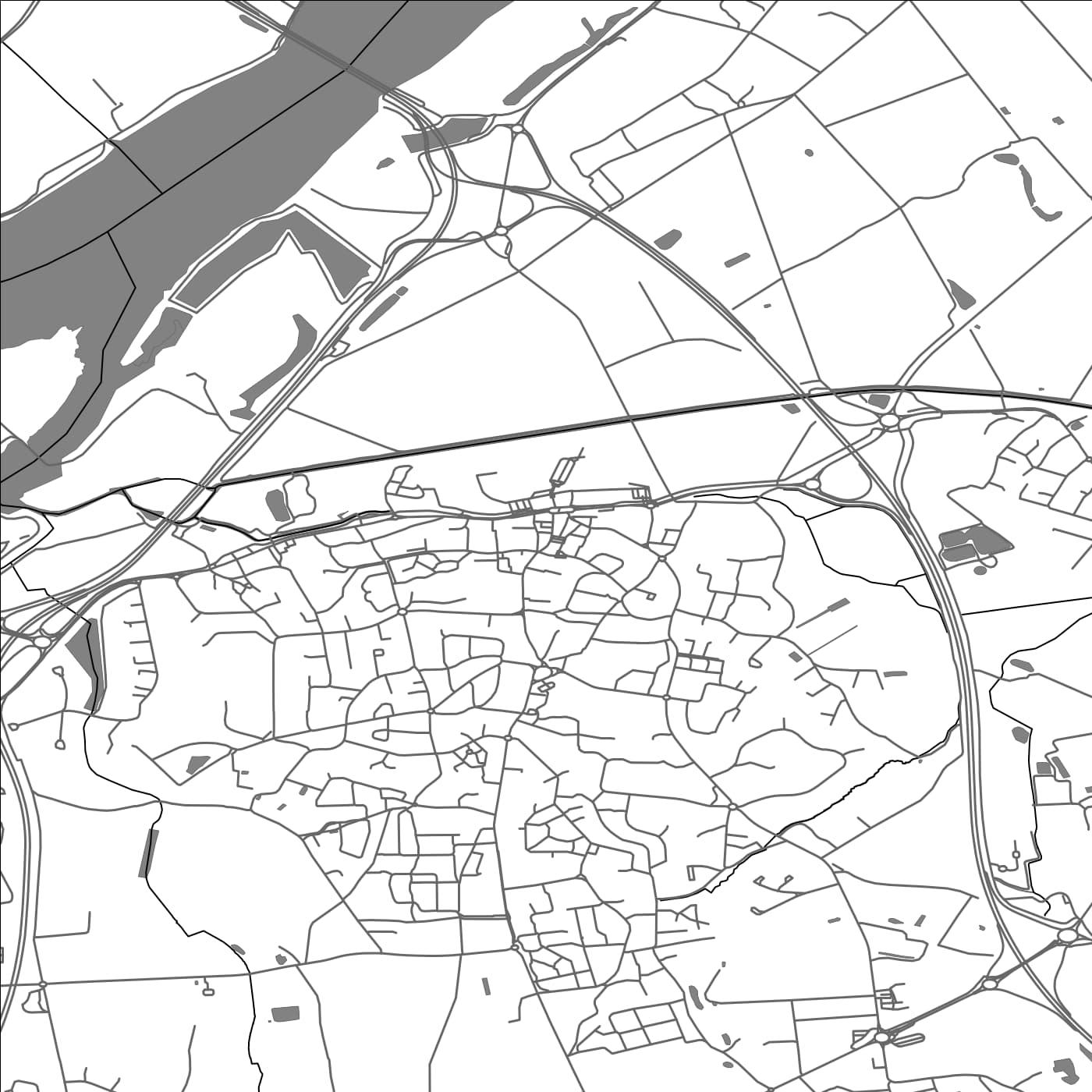 ROAD MAP OF BASSE-GOULAINE, FRANCE BY MAPBAKES