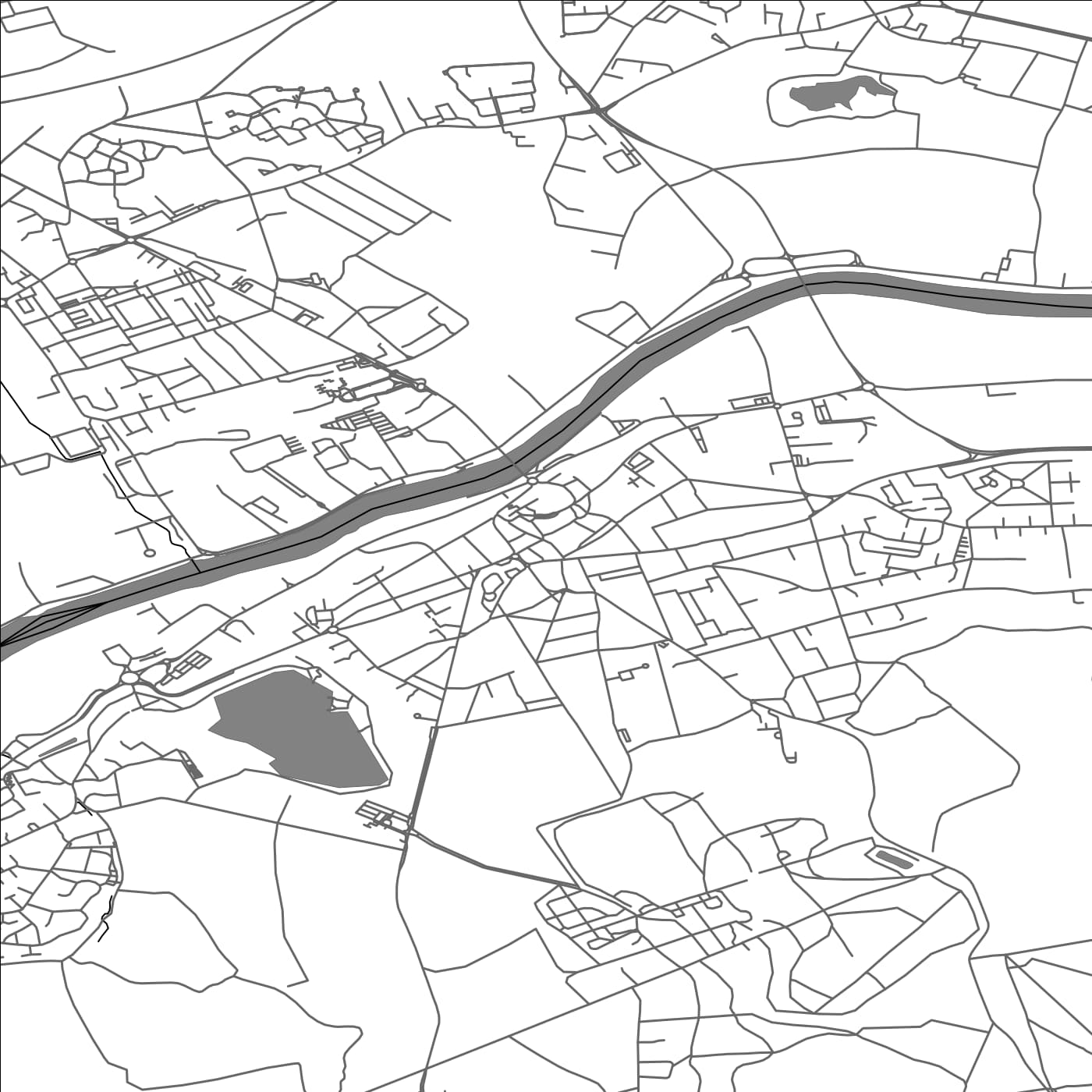 ROAD MAP OF BEAUMONT-SUR-OISE, FRANCE BY MAPBAKES