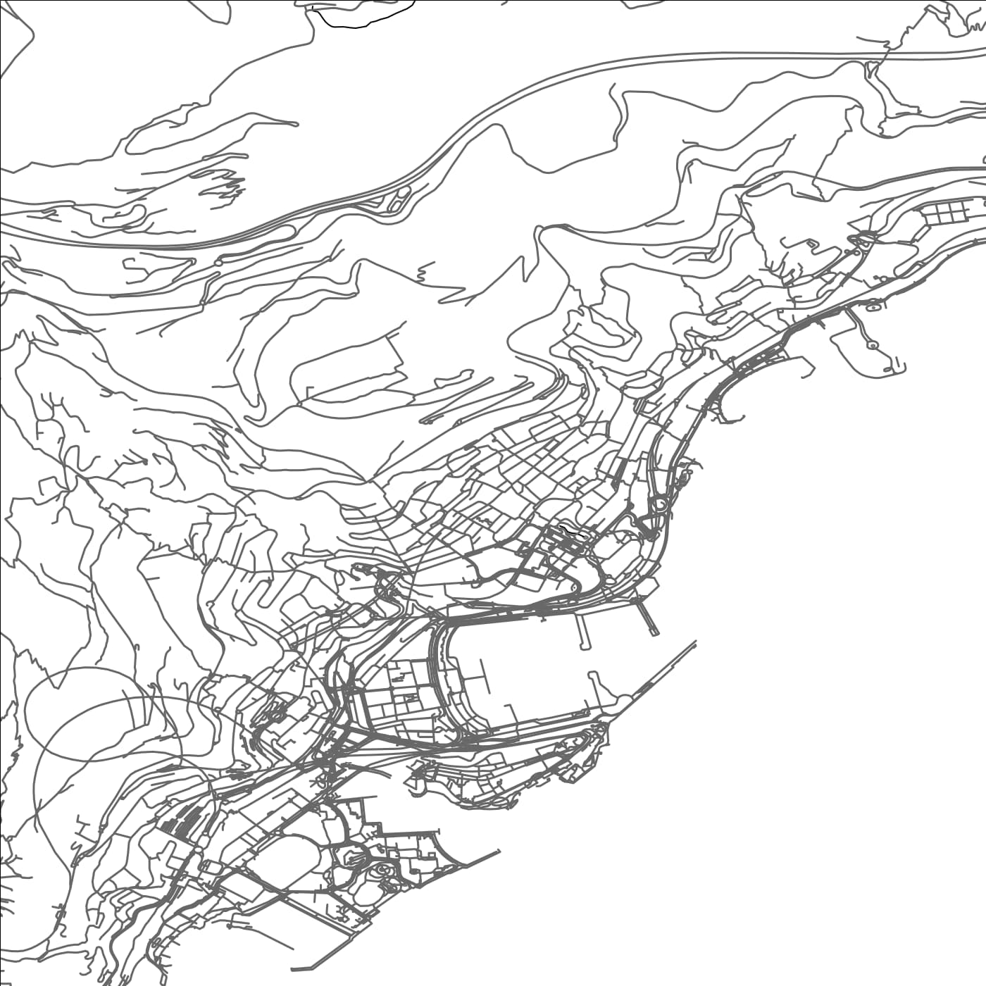 ROAD MAP OF BEAUSOLEIL, FRANCE BY MAPBAKES