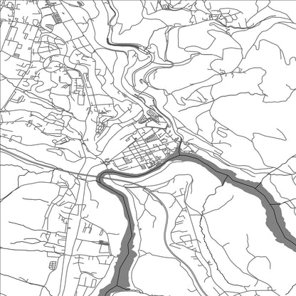 ROAD MAP OF BELLEGARDE-SUR-VALSERINE, FRANCE BY MAPBAKES