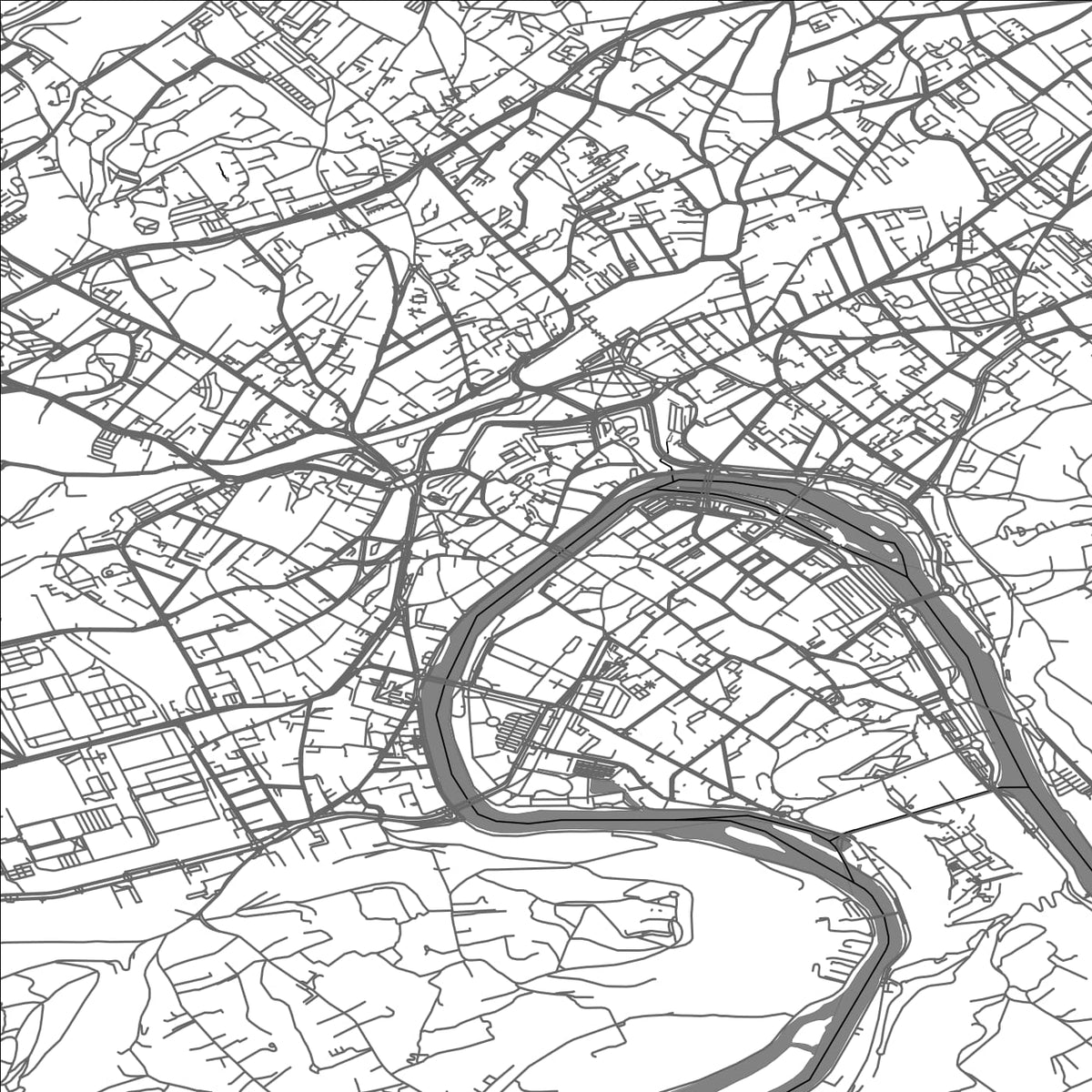 ROAD MAP OF BESANCON, FRANCE BY MAPBAKES