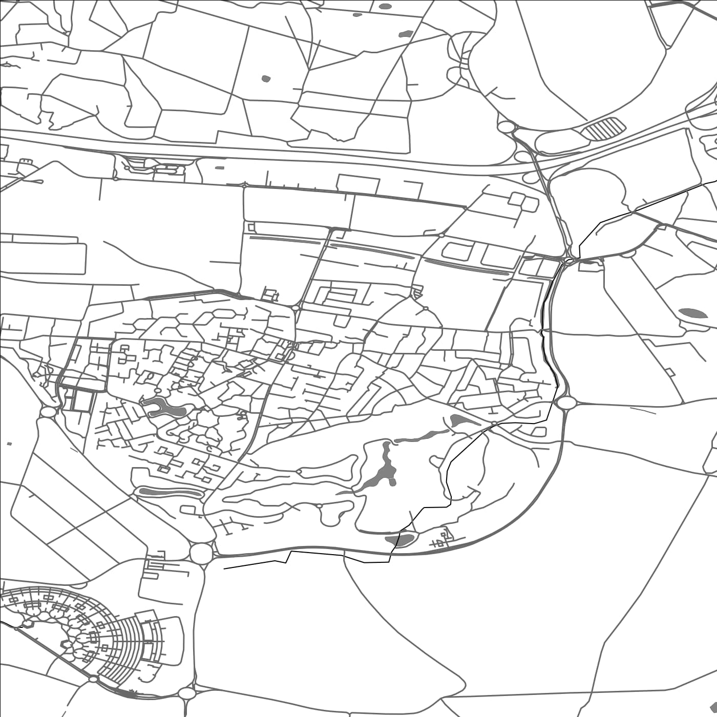 ROAD MAP OF BONDOUFLE, FRANCE BY MAPBAKES