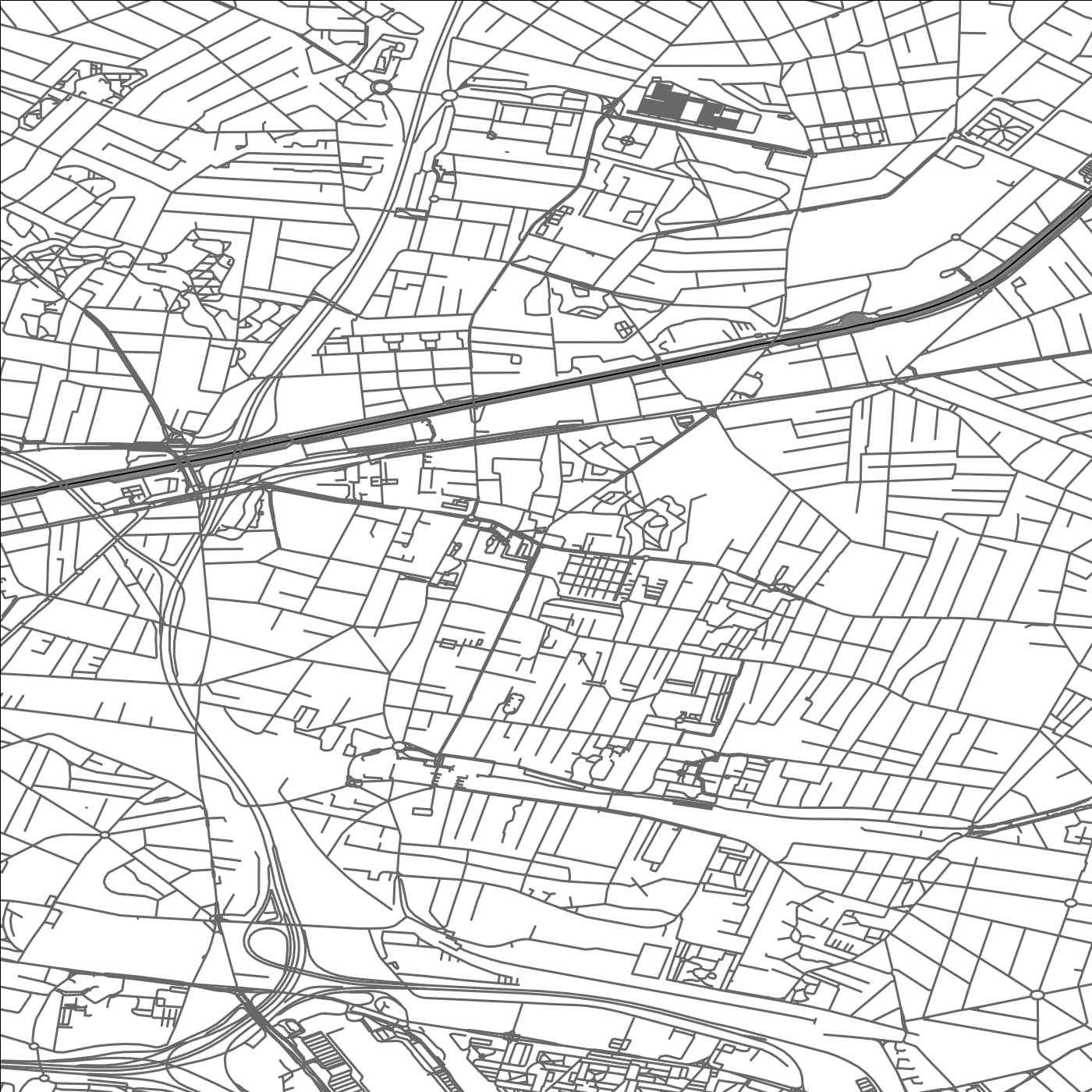 ROAD MAP OF BONDY, FRANCE BY MAPBAKES