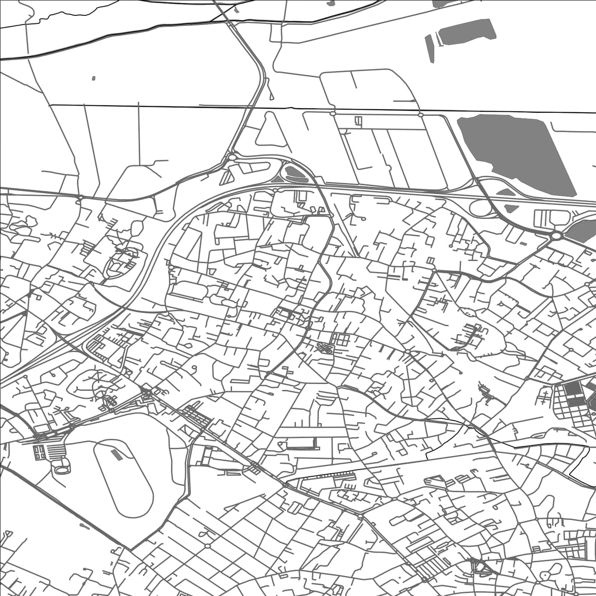ROAD MAP OF BRUGES, FRANCE BY MAPBAKES