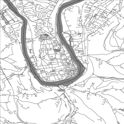 ROAD MAP OF CAHORS, FRANCE BY MAPBAKES