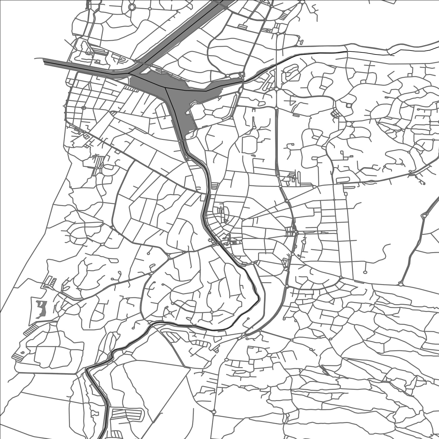 ROAD MAP OF CAPBRETON, FRANCE BY MAPBAKES