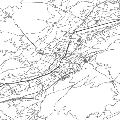 ROAD MAP OF CHAMONIX-MONT-BLANC, FRANCE BY MAPBAKES