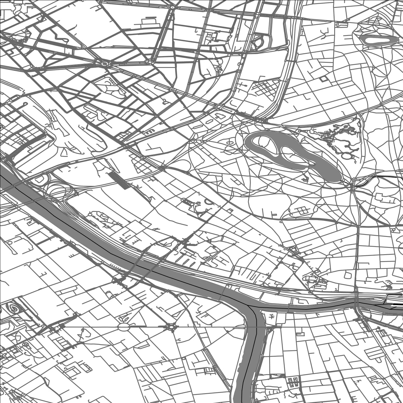 ROAD MAP OF CHARENTON-LE-PONT, FRANCE BY MAPBAKES