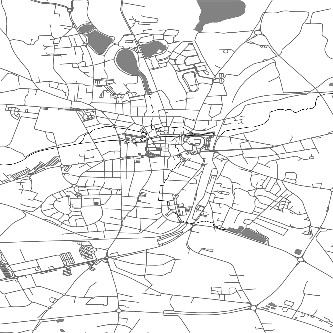 ROAD MAP OF CHATEAUBRIANT, FRANCE BY MAPBAKES