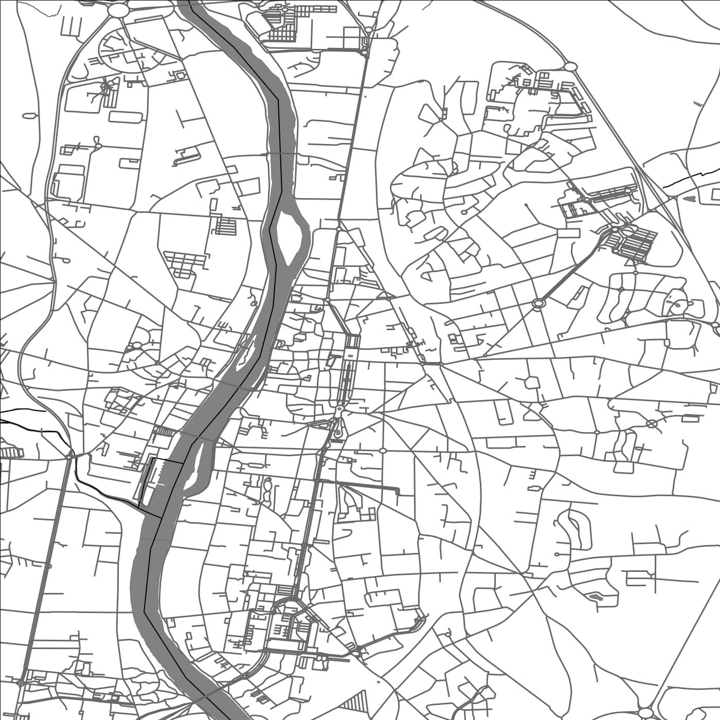 ROAD MAP OF CHATELLERAULT, FRANCE BY MAPBAKES