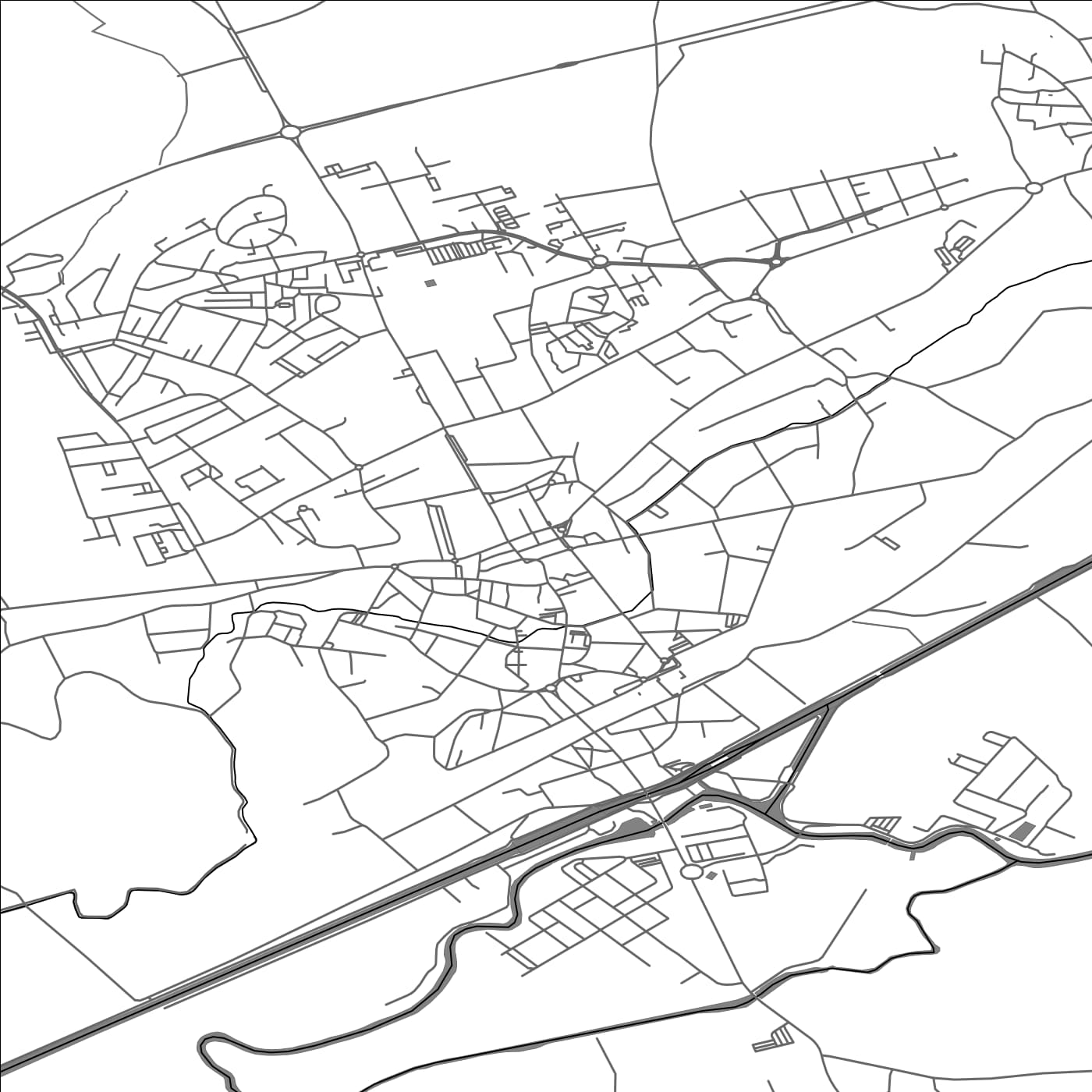 ROAD MAP OF CHAUNY, FRANCE BY MAPBAKES