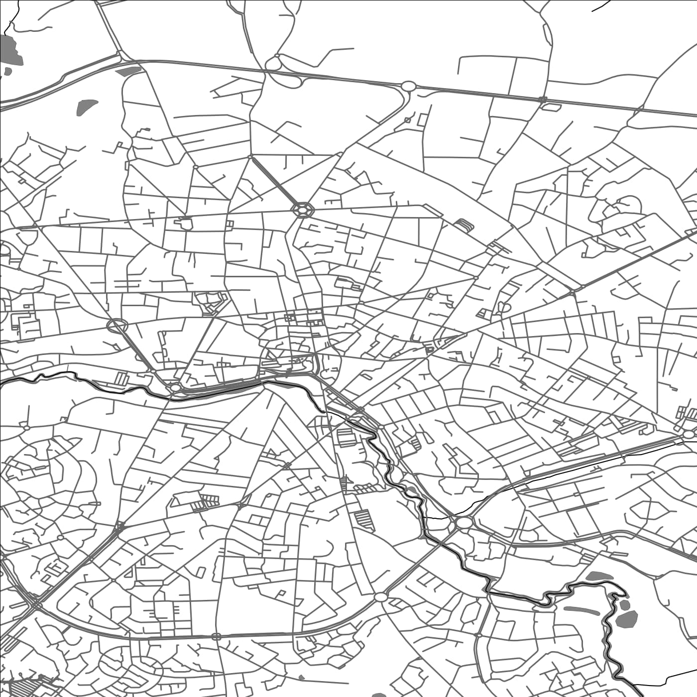 ROAD MAP OF CHOLET, FRANCE BY MAPBAKES