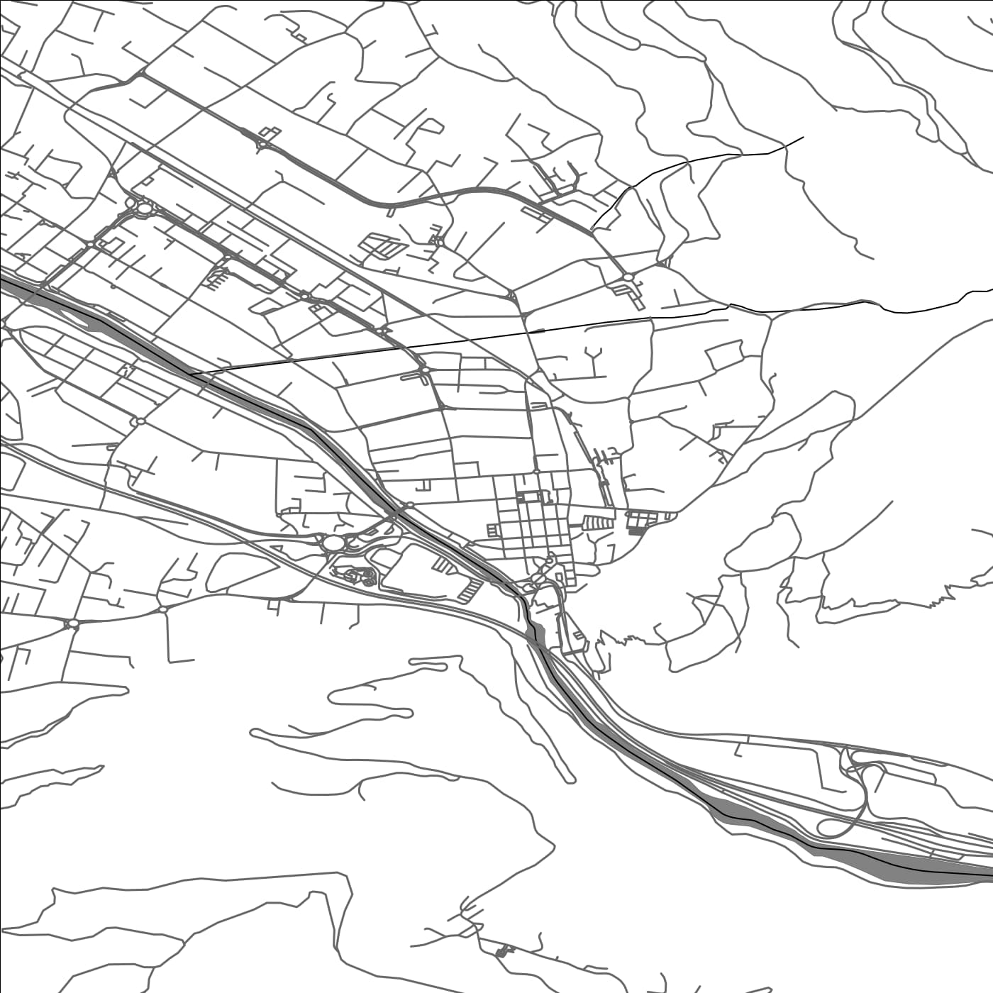 ROAD MAP OF CLUSES, FRANCE BY MAPBAKES