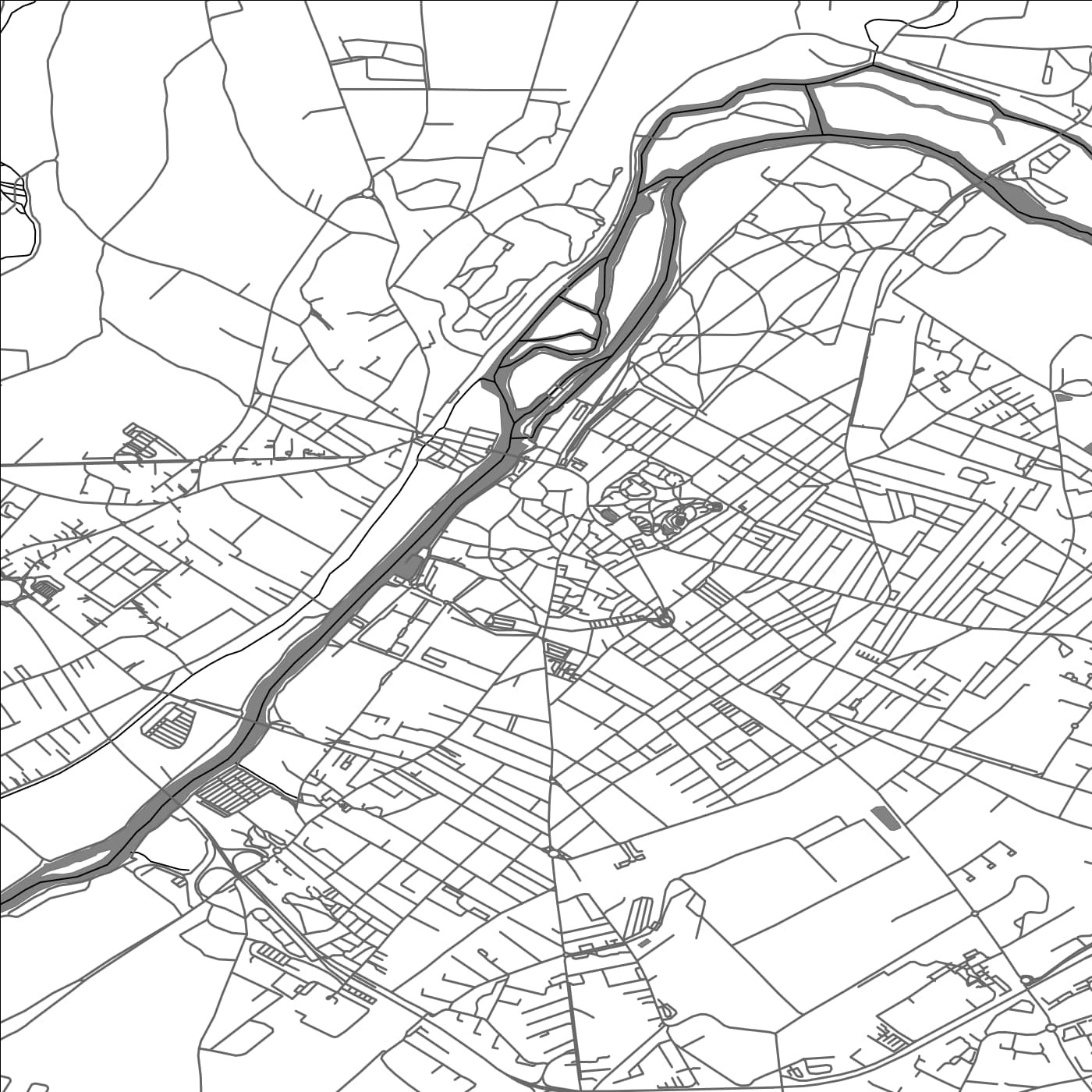 ROAD MAP OF COGNAC, FRANCE BY MAPBAKES