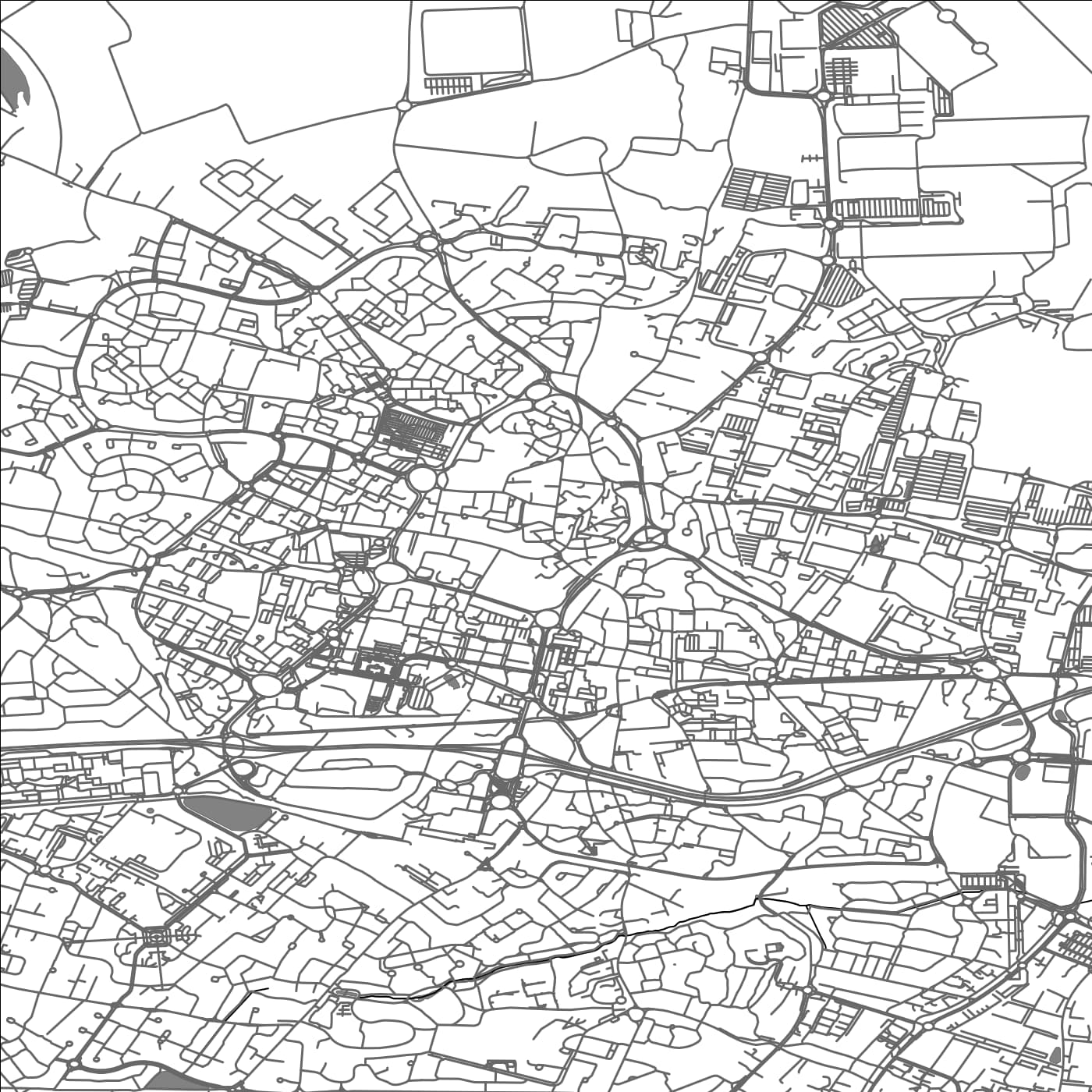 ROAD MAP OF COLOMIERS, FRANCE BY MAPBAKES