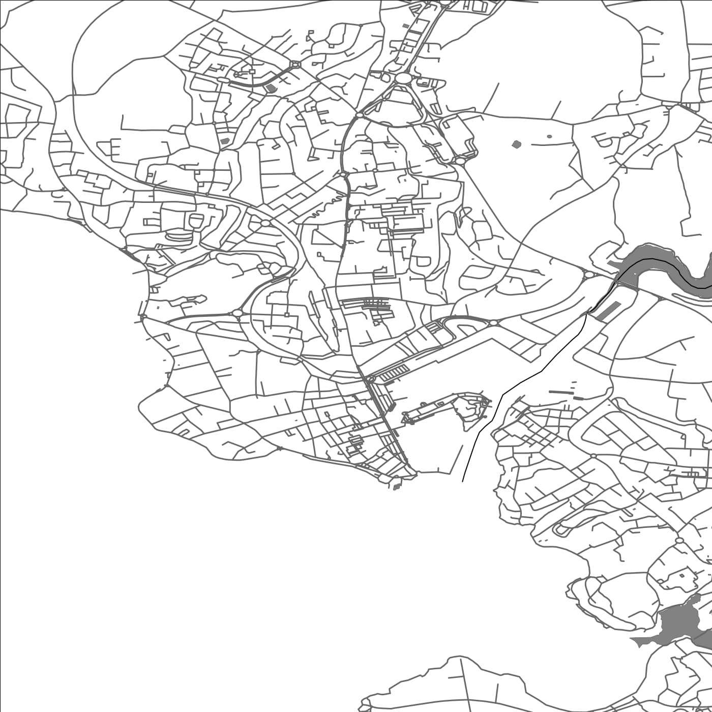 ROAD MAP OF CONCARNEAU, FRANCE BY MAPBAKES