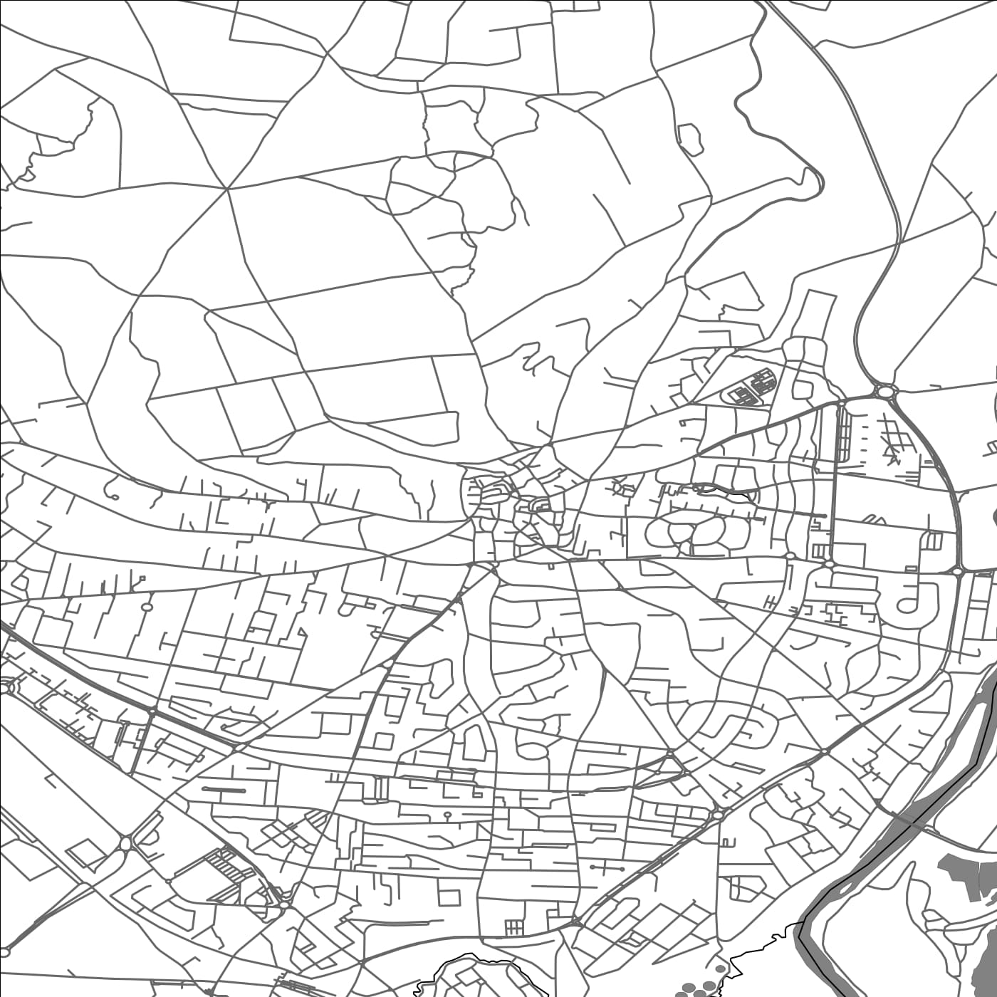 ROAD MAP OF COURNON-D'AUVERGNE, FRANCE BY MAPBAKES