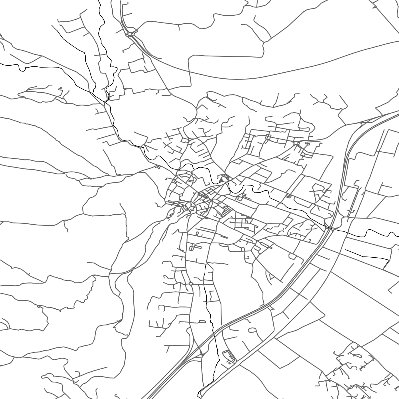 ROAD MAP OF CUERS, FRANCE BY MAPBAKES