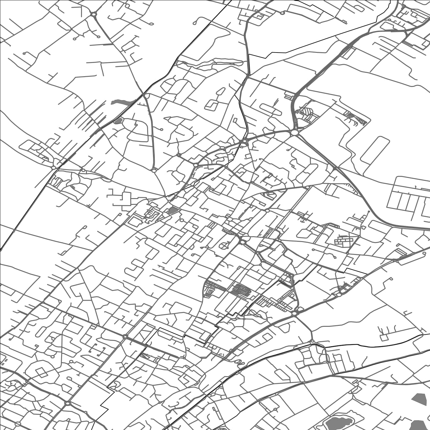 ROAD MAP OF CUGNAUX, FRANCE BY MAPBAKES