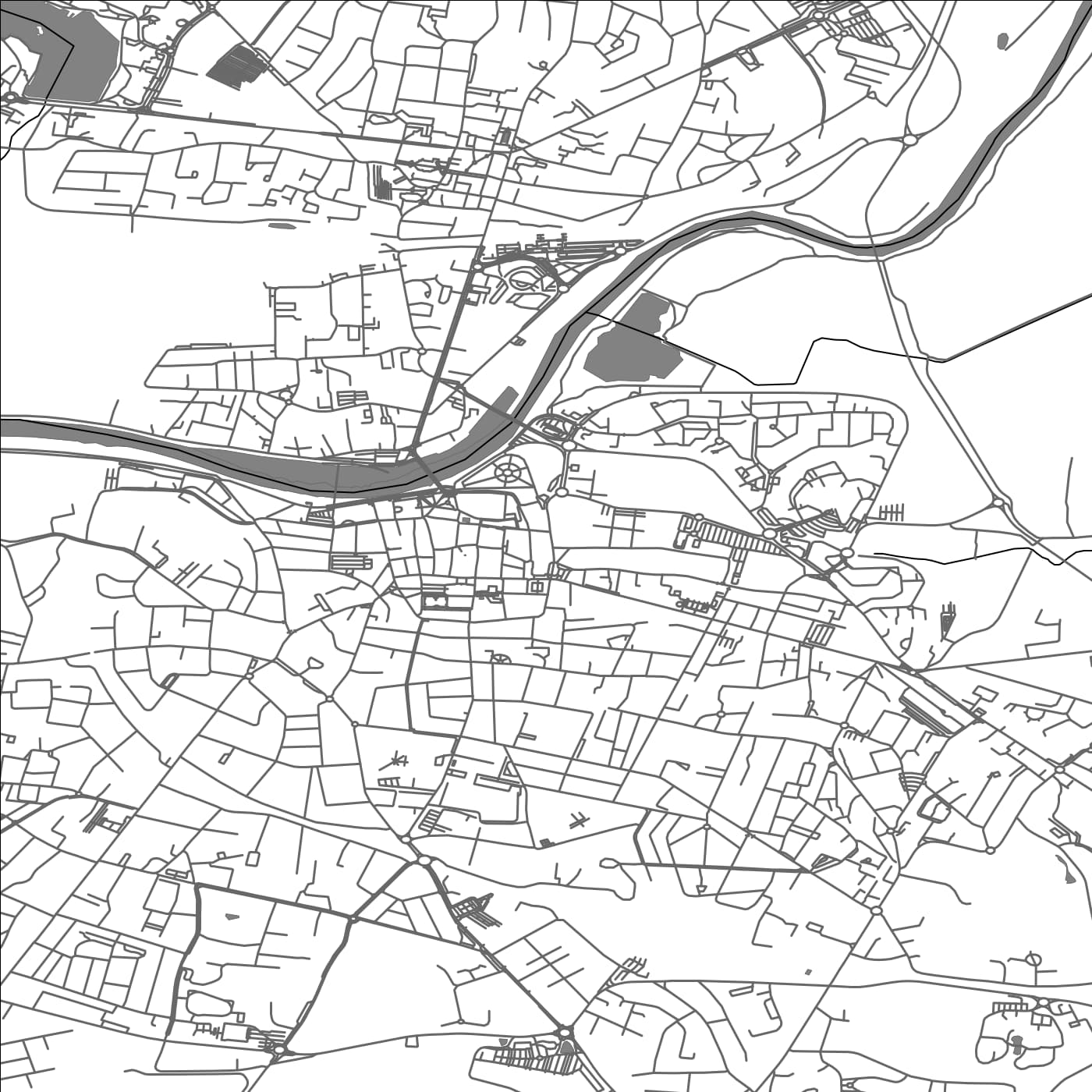 ROAD MAP OF DAX, FRANCE BY MAPBAKES