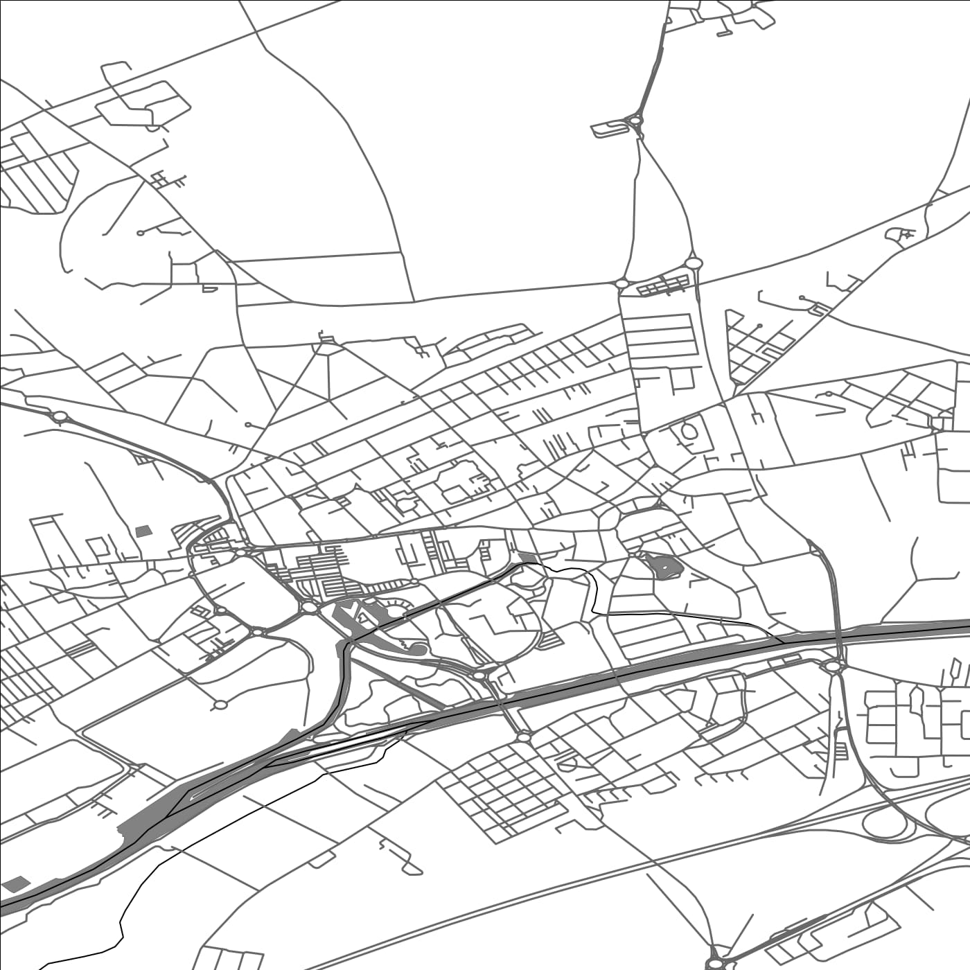 ROAD MAP OF DENAIN, FRANCE BY MAPBAKES