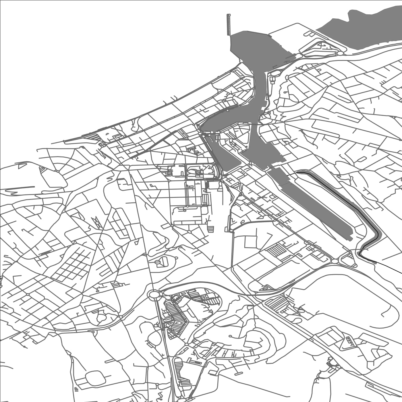 ROAD MAP OF DIEPPE, FRANCE BY MAPBAKES