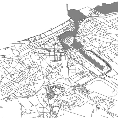 ROAD MAP OF DIEPPE, FRANCE BY MAPBAKES