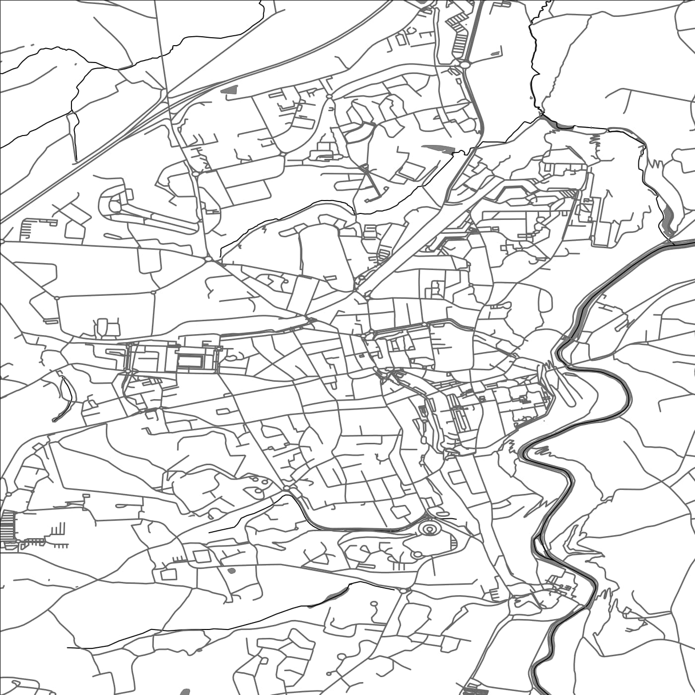 ROAD MAP OF DINAN, FRANCE BY MAPBAKES