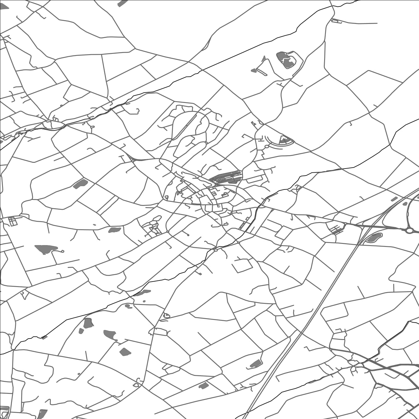 ROAD MAP OF DOMERAT, FRANCE BY MAPBAKES