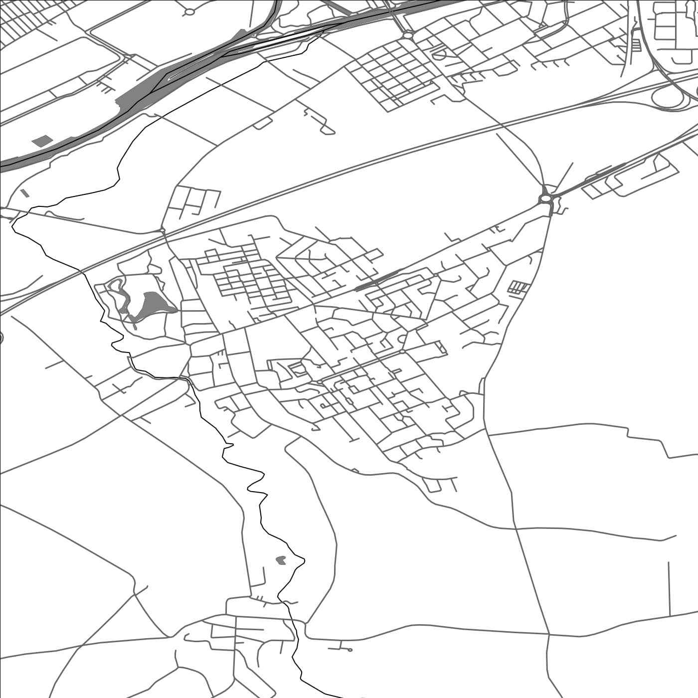 ROAD MAP OF DOUCHY-LES-MINES, FRANCE BY MAPBAKES