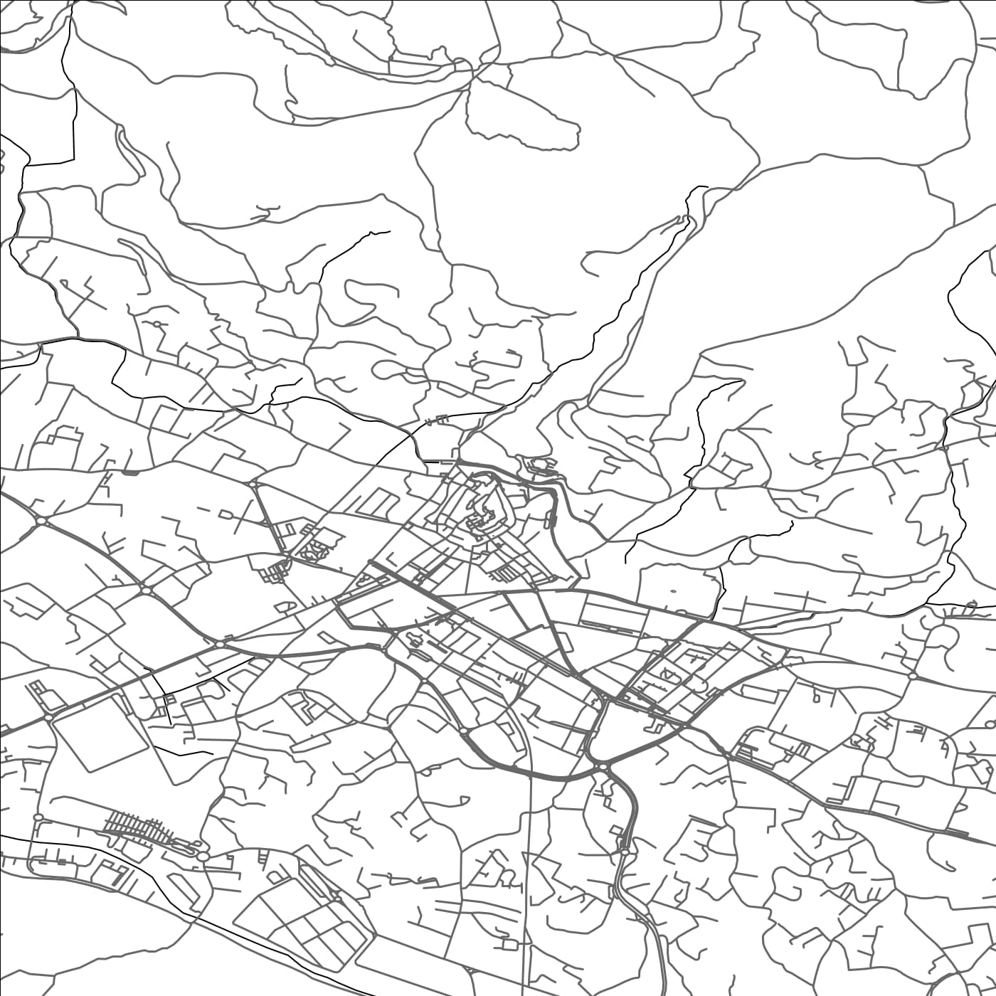 ROAD MAP OF DRAGUIGNAN, FRANCE BY MAPBAKES