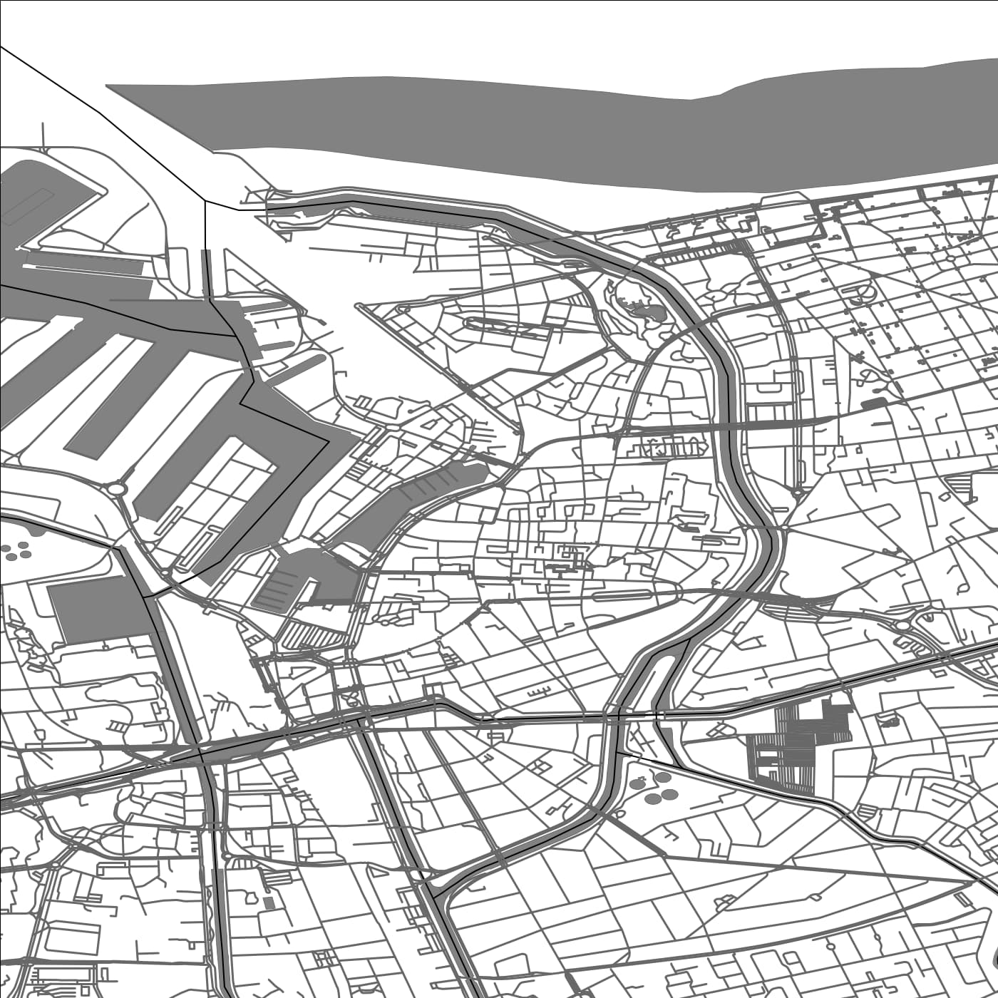 ROAD MAP OF DUNKERQUE, FRANCE BY MAPBAKES