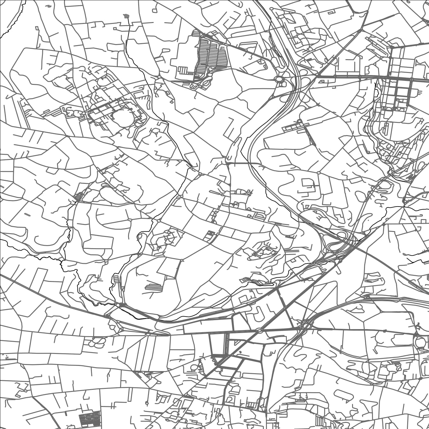 ROAD MAP OF ECULLY, FRANCE BY MAPBAKES