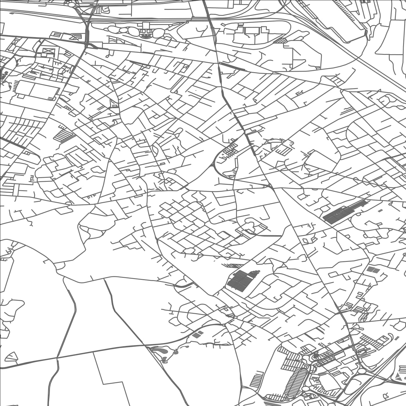 ROAD MAP OF FACHES-THUMESNIL, FRANCE BY MAPBAKES