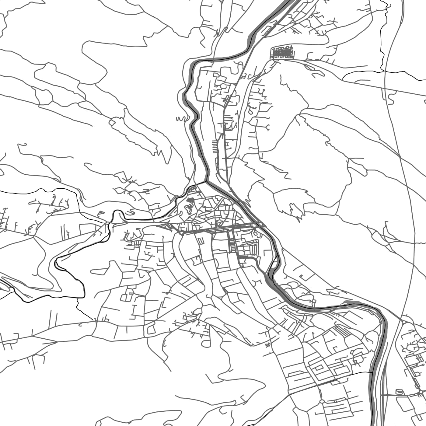 ROAD MAP OF FOIX, FRANCE BY MAPBAKES