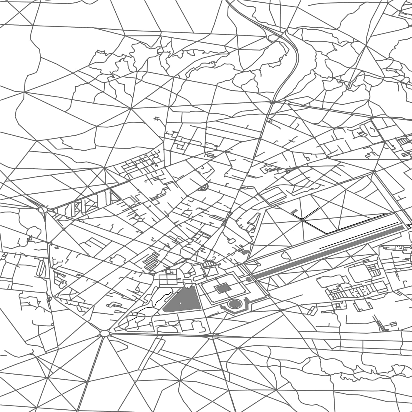 ROAD MAP OF FONTAINEBLEAU, FRANCE BY MAPBAKES